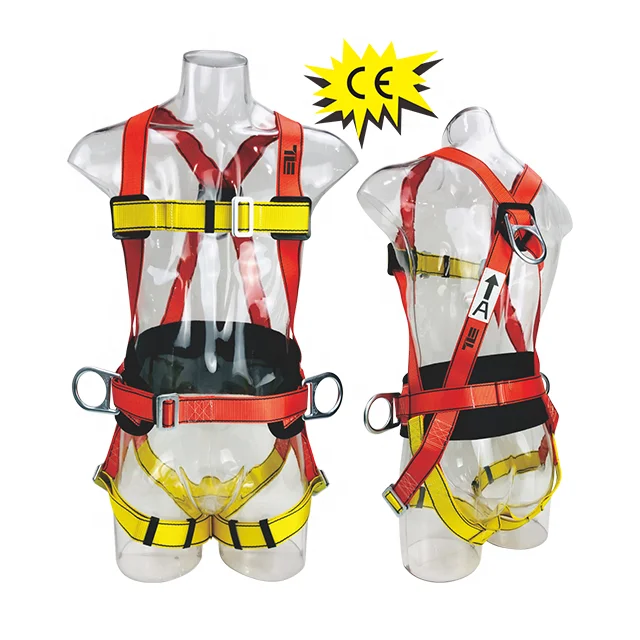 Tree climbing safety harness 3 points fall protection belt rope full body fall arrest safety harness