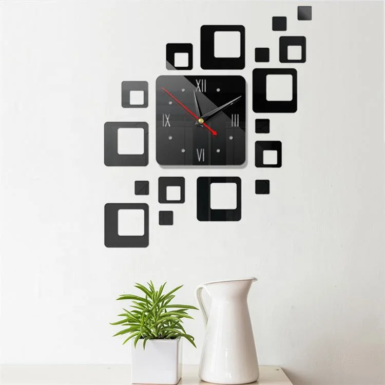 Fashion 3D DIY Novelty Modern Design Cheap Sticker Acrylic Mirror Wall Clock, Multi colors
Fashion 3D DIY Novelty Modern Design Cheap Sticker Acrylic Mirror Wall Clock, Multi colors