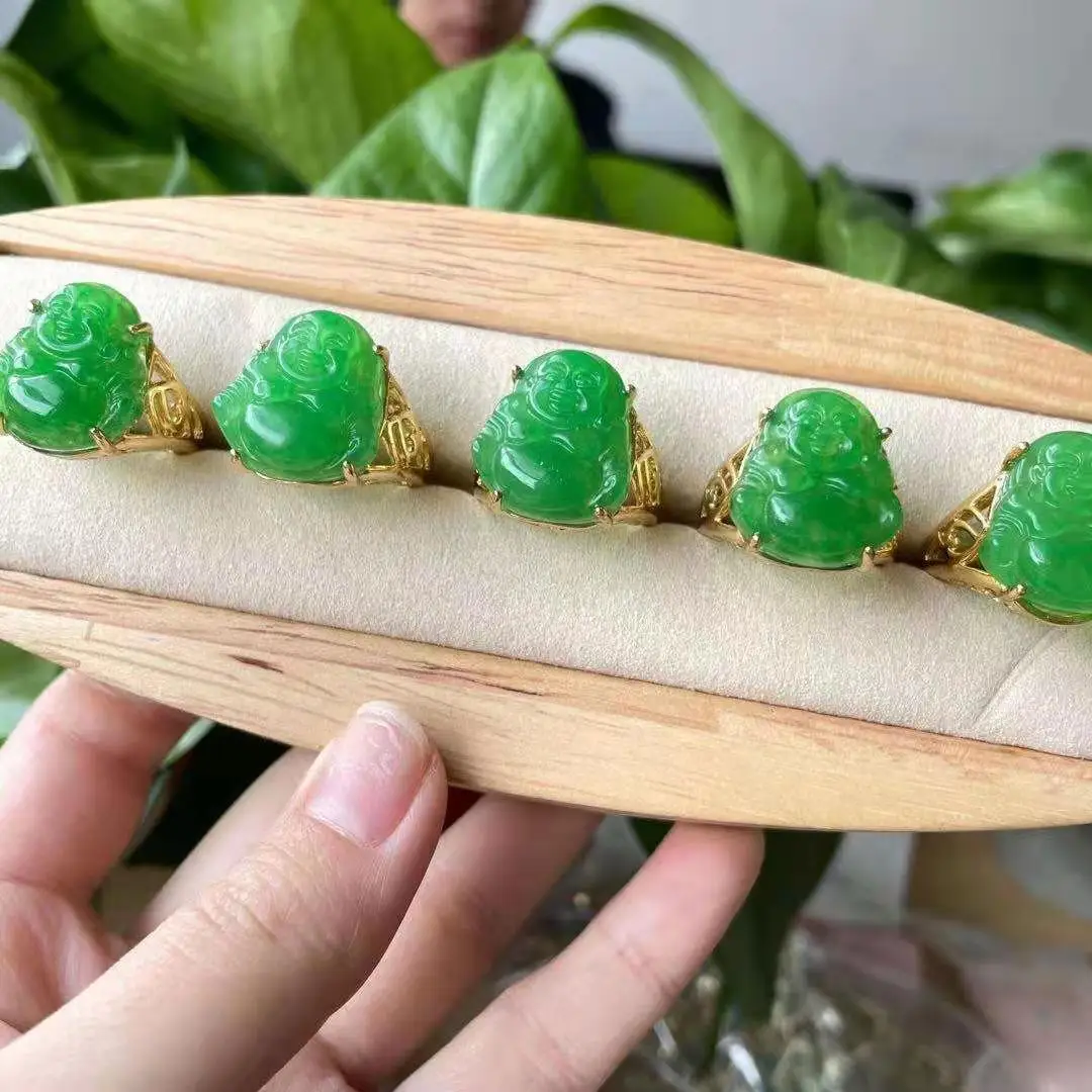 Jialin Jewelry new style hot selling fashion buddha ring natural jade rings green jade ring for men and women
Jialin Jewelry new style hot selling fashion buddha ring natural jade rings green jade ring for men and women
