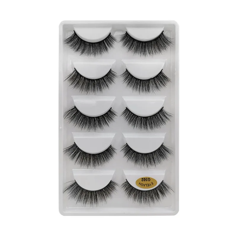 G500-509 New 3D faux mink hair false eyelashes 5 pairs of handmade natural thick high quality false eyelashes, Black
G500-509 New 3D faux mink hair false eyelashes 5 pairs of handmade natural thick high quality false eyelashes, Black