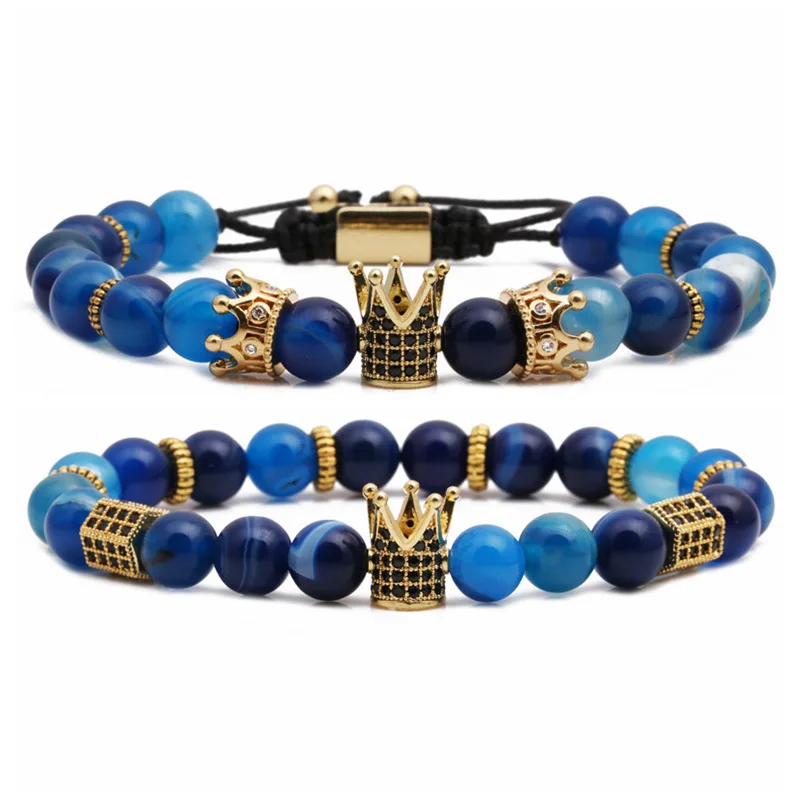 Natural stone Turquoise charm Crown Six-character Mantra Crown Beaded Couple Bracelet Set
Natural stone Turquoise charm Crown Six-character Mantra Crown Beaded Couple Bracelet Set