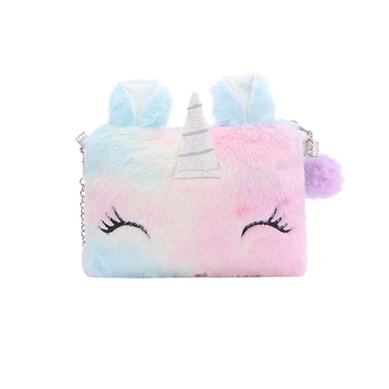 2020 New design sweet fleece cartoon unicorn chain coin bags little girls purses, As picture show
2020 New design sweet fleece cartoon unicorn chain coin bags little girls purses, As picture show