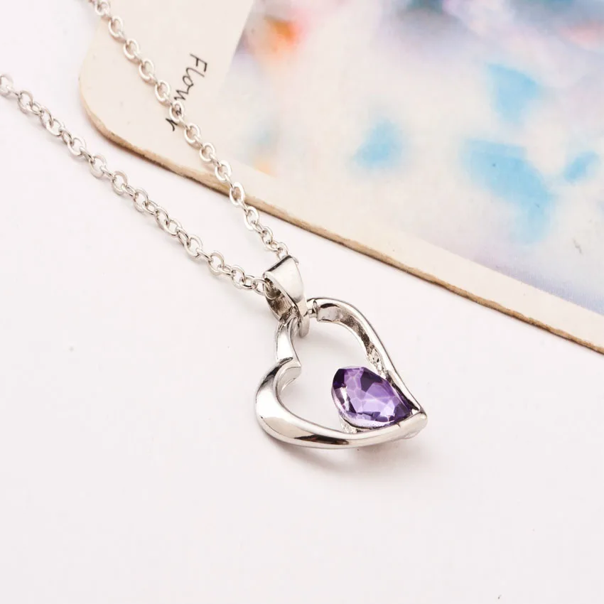 Top Quality Blue Crystal Heart Pendant Necklace Silver Color For Women Party Fashion Jewelry Wholesale
Top Quality Blue Crystal Heart Pendant Necklace Silver Color For Women Party Fashion Jewelry Wholesale