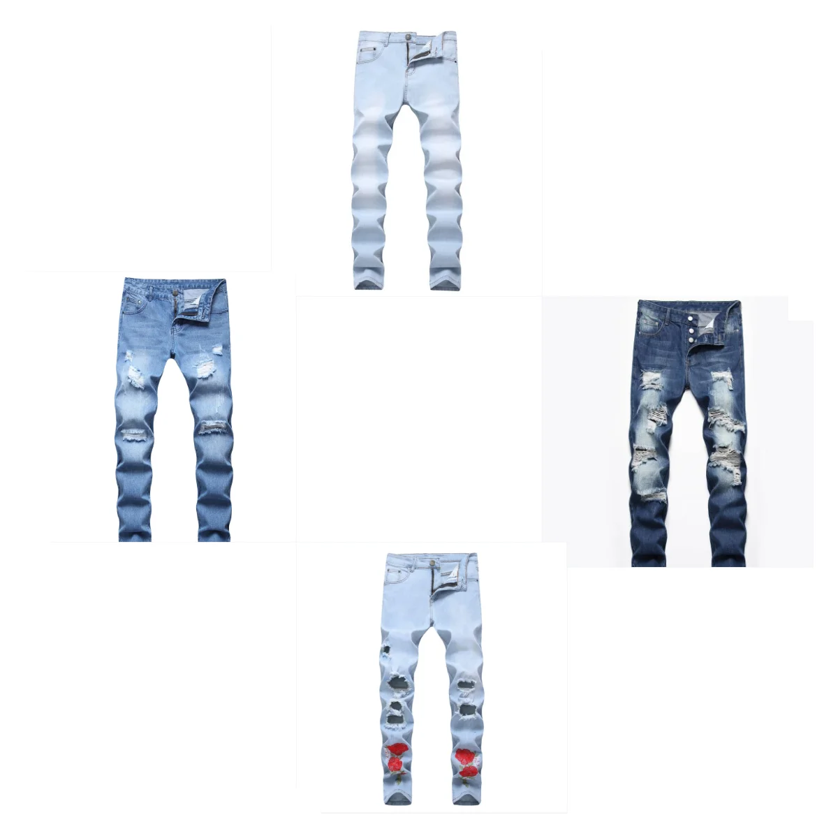 Factory direct sale men's jeans large size slim men's ripped trousers spot wholesale
Factory direct sale men's jeans large size slim men's ripped trousers spot wholesale