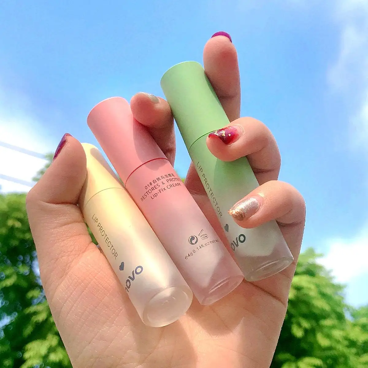 NOVO pomade for lips balm custom 3 colors moisturizing besting selling special cosmetic lightening lips balm
NOVO pomade for lips balm custom 3 colors moisturizing besting selling special cosmetic lightening lips balm