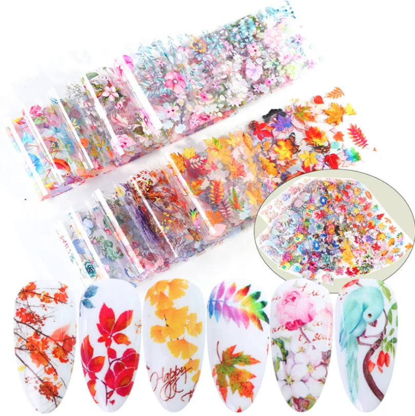 Hot sale mixed Maple designs nail foil fall leaves nail art transfer stickers, Multi-color
Hot sale mixed Maple designs nail foil fall leaves nail art transfer stickers, Multi-color