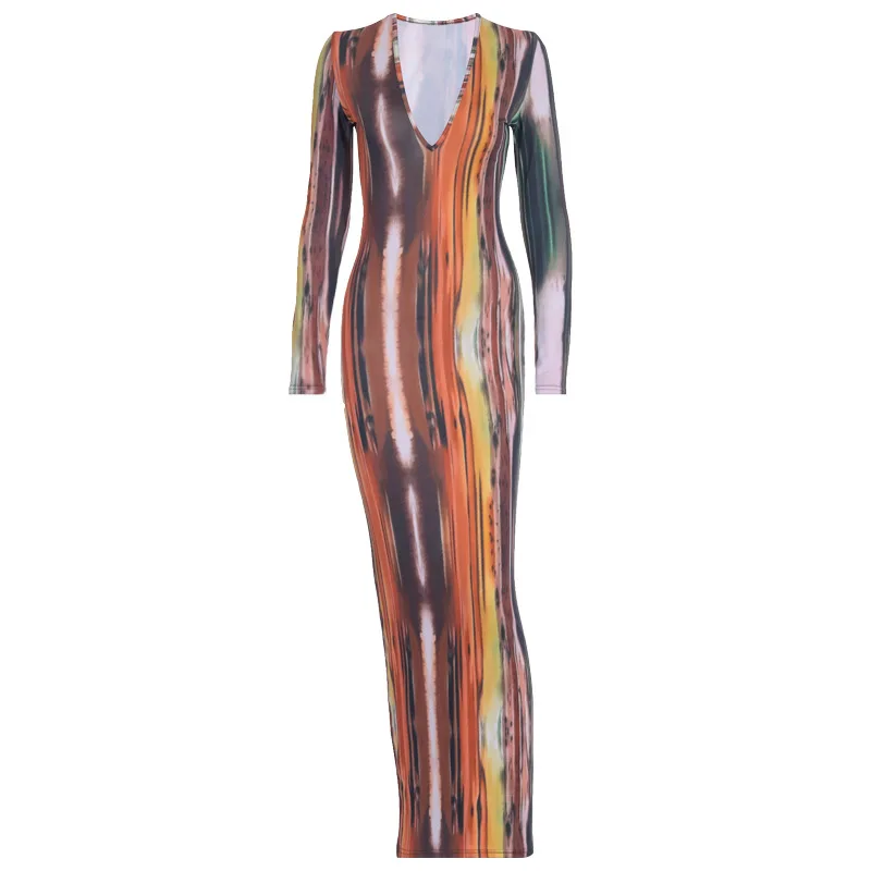 Printed V Neck Sexy Women Party Dress Long Sleeve Fashion 2020 Spring Skinny Bodycon Clubwear Hot Slim Maxi Dresses New
Printed V Neck Sexy Women Party Dress Long Sleeve Fashion 2020 Spring Skinny Bodycon Clubwear Hot Slim Maxi Dresses New