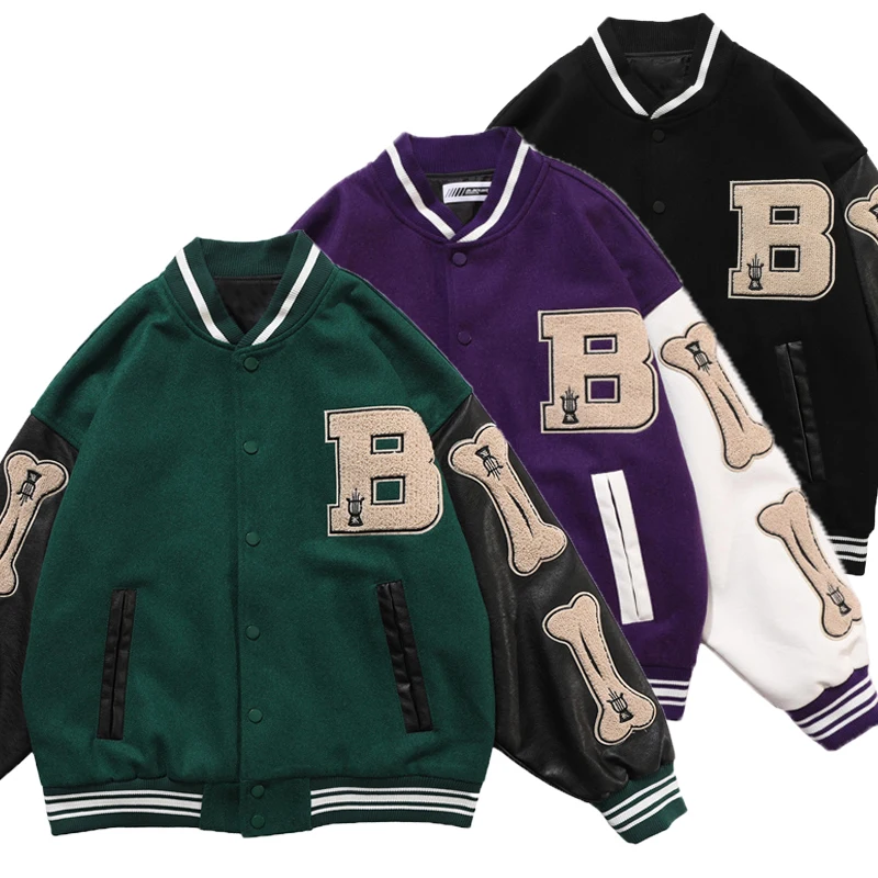 Bomber Jacket Men Patchwork Color Block Harajuku Hip Hop Baseball Coats Streetwear Vintage College Style Fashion Jackets Unisex
Bomber Jacket Men Patchwork Color Block Harajuku Hip Hop Baseball Coats Streetwear Vintage College Style Fashion Jackets Unisex