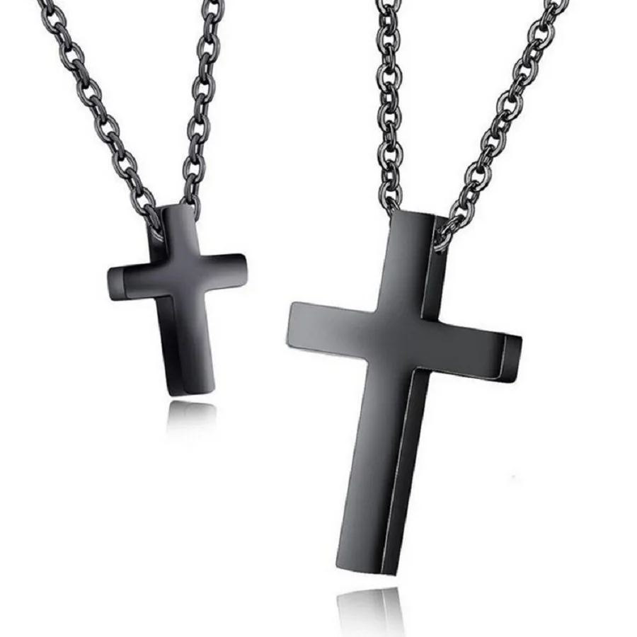 Fashion Stainless Steel Cross Pendant Necklace For Women Men Silver/Rose Gold/Black Chain Prayer Choker Jewelry Factory Custom
Fashion Stainless Steel Cross Pendant Necklace For Women Men Silver/Rose Gold/Black Chain Prayer Choker Jewelry Factory Custom