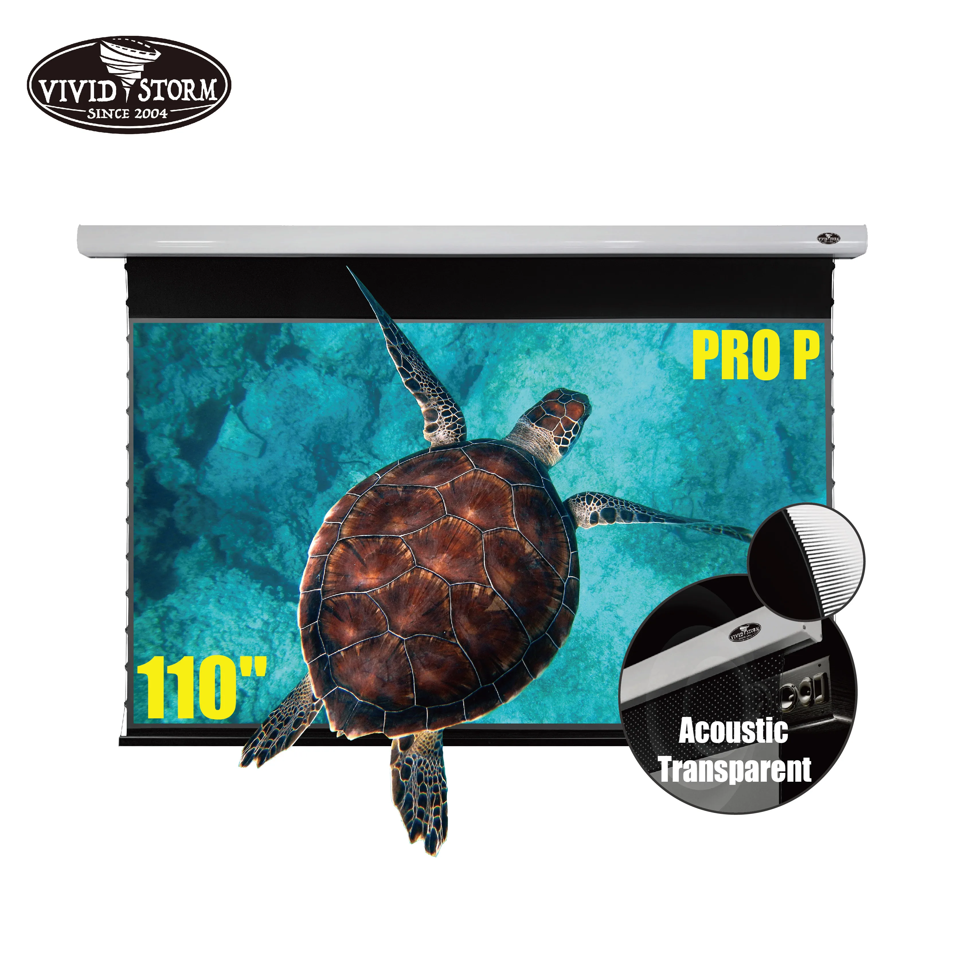 VIVIDSTORM 110 inch PRO P Slimline Electric tensioned Acoustically Transparent UST ambient light rejecting projector motorized
VIVIDSTORM 110 inch PRO P Slimline Electric tensioned Acoustically Transparent UST ambient light rejecting projector motorized