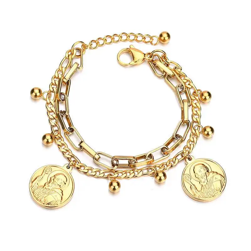 Factory direct selling Bohemian Bracelet Fashion multi-layer stainless steel bracelet love bead NK women's Bracelet
Factory direct selling Bohemian Bracelet Fashion multi-layer stainless steel bracelet love bead NK women's Bracelet