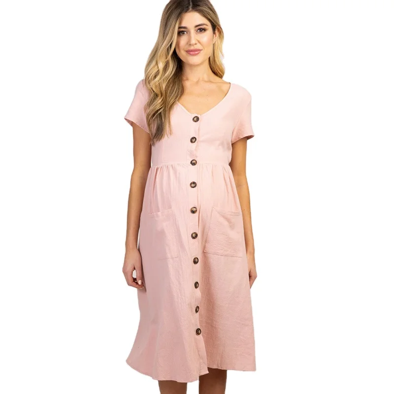 Button Pocket Maternity Dresses Pregnant Women Office Casual Clothes Cotton Summer Female Plus Size Pregnancy Dress Graduation
Button Pocket Maternity Dresses Pregnant Women Office Casual Clothes Cotton Summer Female Plus Size Pregnancy Dress Graduation