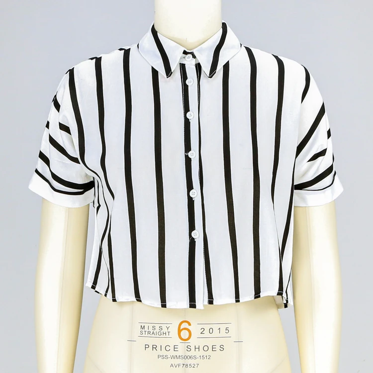 2020 Wholesale black white striped tops button elegant blouse women ladies office striped shirt
2020 Wholesale black white striped tops button elegant blouse women ladies office striped shirt