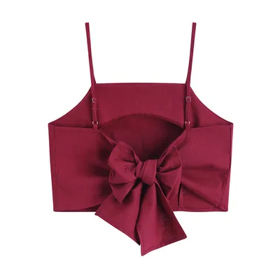F40878A ready to ship pure color cotton and linen backless bow-tie women top crop top for women, White, brown
F40878A ready to ship pure color cotton and linen backless bow-tie women top crop top for women, White, brown