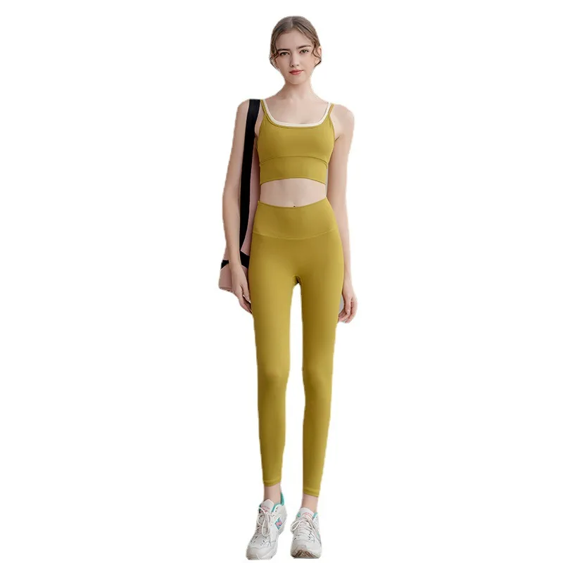 New professional fitness suit running gather bra sports fitness yoga set, Customized colors
New professional fitness suit running gather bra sports fitness yoga set, Customized colors