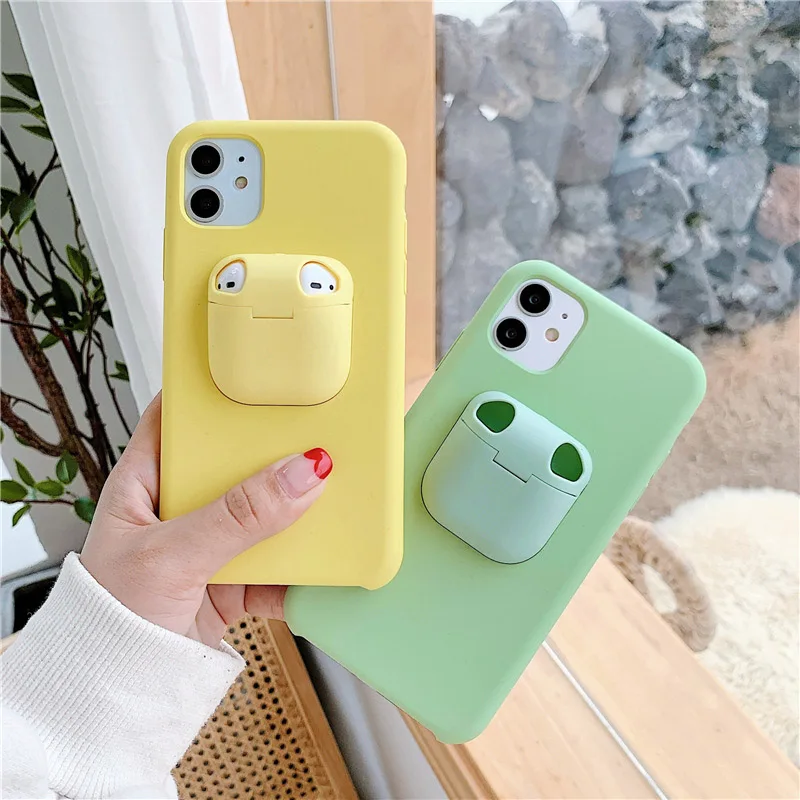 2 In 1 Earphone Storage Box For AirPods Liquid Silicone Phone Case For iPhone 11 Pro XR Max 7 8 Plus Headset Cover
2 In 1 Earphone Storage Box For AirPods Liquid Silicone Phone Case For iPhone 11 Pro XR Max 7 8 Plus Headset Cover