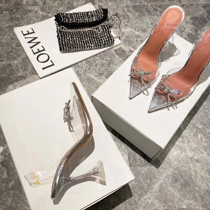 2021 Summer high heels shoes for women Fashion Pointed-Toe Diamond Bow Crystal Stiletto High Heel Sandals shoes high heels, Clear/red
2021 Summer high heels shoes for women Fashion Pointed-Toe Diamond Bow Crystal Stiletto High Heel Sandals shoes high heels, Clear/red