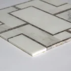 Marble Art Marble Mosaic Tile Zigzag Grey And White Marble Mosaic Tile Mosaic Wall Art Floor Tiles