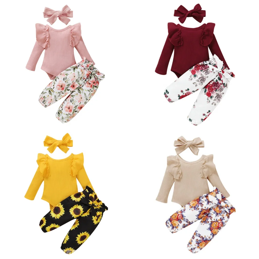 2021 Spring 0-24M Newborn Infant Baby Girls Flower Cotton Linen Clothes Sets Long Sleeve Tops Romper + Pants 2pcs, Picture
2021 Spring 0-24M Newborn Infant Baby Girls Flower Cotton Linen Clothes Sets Long Sleeve Tops Romper + Pants 2pcs, Picture