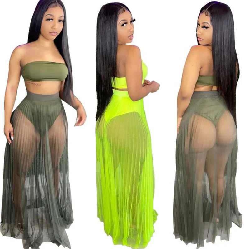 2021 Women 7 Colors Summer Fancy Mesh Candy Color Crop Top Two Piece Set See Through Dress Night Sexy Transparent Dress Sexy, Picture color
2021 Women 7 Colors Summer Fancy Mesh Candy Color Crop Top Two Piece Set See Through Dress Night Sexy Transparent Dress Sexy, Picture color