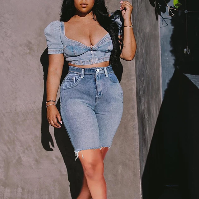 Trendy Fashion Shorts Elasticized Easy Match Blue High Waist Denim Short Pants 2021 Women -ZR
Trendy Fashion Shorts Elasticized Easy Match Blue High Waist Denim Short Pants 2021 Women -ZR
