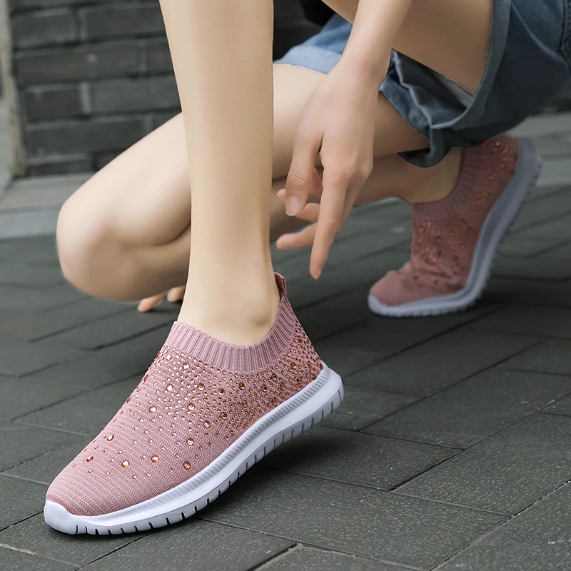 Flying woven sneakers ladies flat running shoes breathable air mesh ladies crystal casual shoes lightweight women walking shoes
Flying woven sneakers ladies flat running shoes breathable air mesh ladies crystal casual shoes lightweight women walking shoes