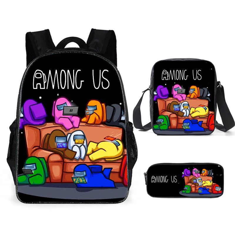 MOQ 1pc Custom 3D Print Among Us Game Cartoon School Bag Shoulder Bag Pencil Case 3pcs Set for Kids Children Book Bags
MOQ 1pc Custom 3D Print Among Us Game Cartoon School Bag Shoulder Bag Pencil Case 3pcs Set for Kids Children Book Bags