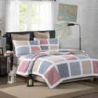 ew design cover 100% cotton 3pc patchwork reversible patchwork quilt sets for living room
