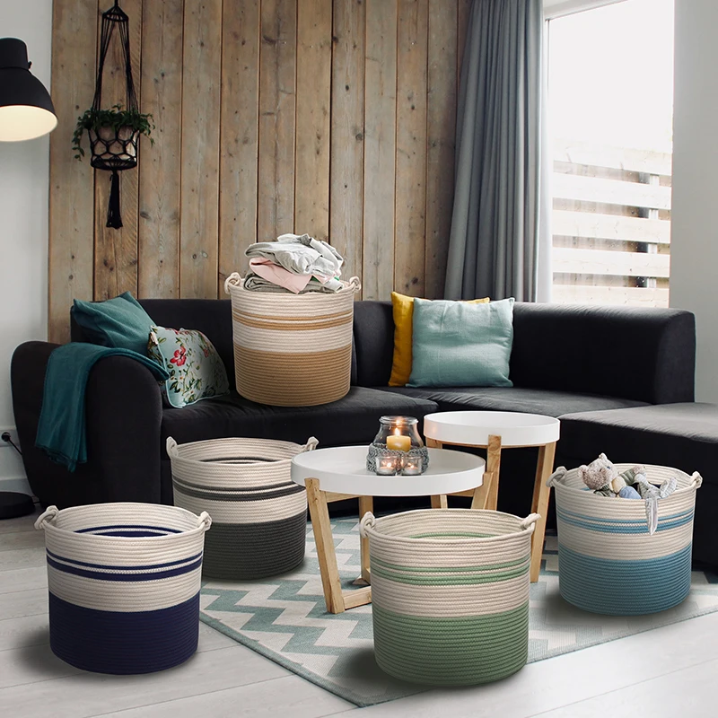 Good Price Woven Cotton Rope Storage Basket Organizer Storage Basket, Customized color accepted
Good Price Woven Cotton Rope Storage Basket Organizer Storage Basket, Customized color accepted