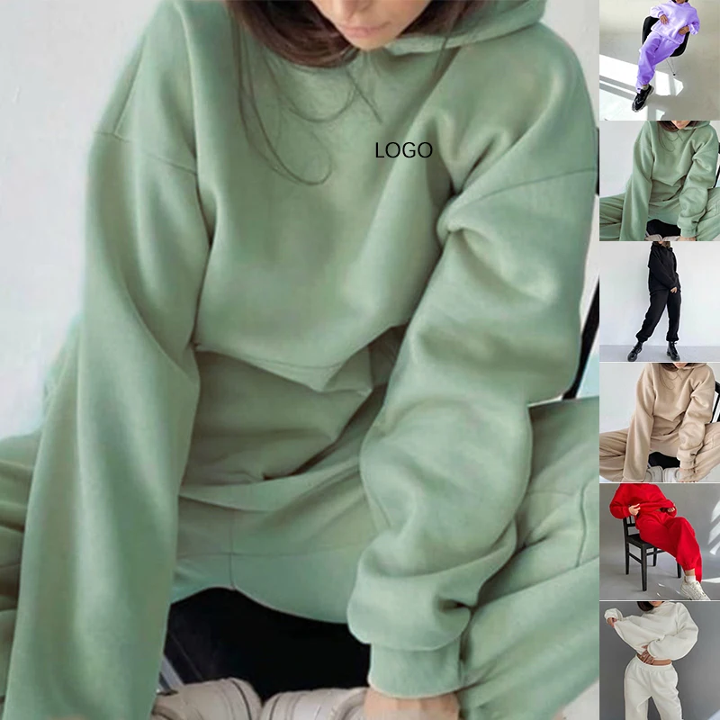 Custom Logo Women Winter Clothing Casual Sports 2 Piece Set Ladies Jogger Hoodies Sweat Suits Tracksuits
Custom Logo Women Winter Clothing Casual Sports 2 Piece Set Ladies Jogger Hoodies Sweat Suits Tracksuits