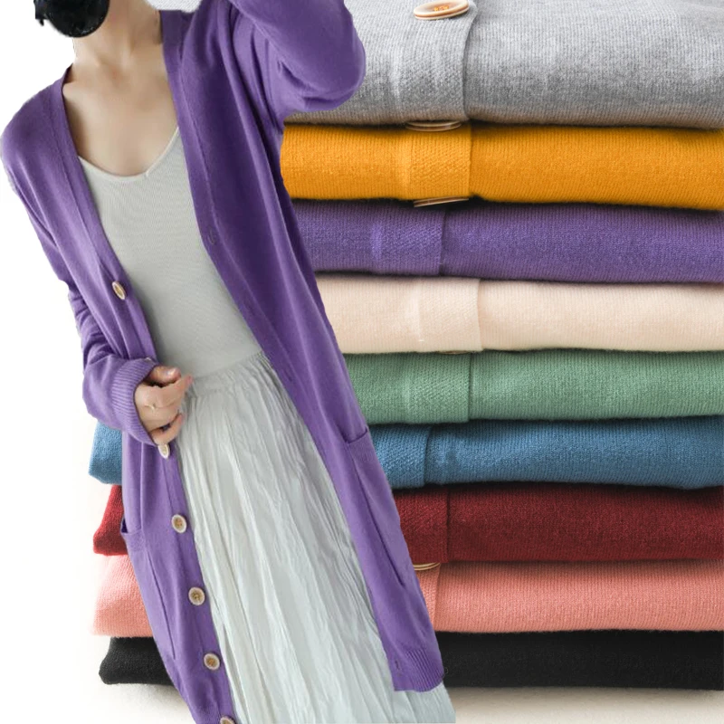 Plus Size S-XXXL Fashion Wool Pure Cashmere Sweater Long Cardigan Pullovers Pull Long Sleeve Women Sweaters Cardigans Outwear
Plus Size S-XXXL Fashion Wool Pure Cashmere Sweater Long Cardigan Pullovers Pull Long Sleeve Women Sweaters Cardigans Outwear