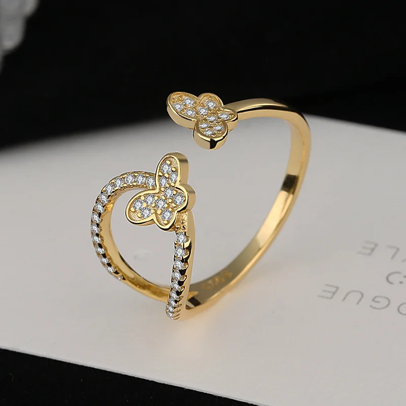 Women Handmade 925 Sterling Silver Rings Women Geometric Zircon Ring Adjustable Dainty Butterfly Ring
Women Handmade 925 Sterling Silver Rings Women Geometric Zircon Ring Adjustable Dainty Butterfly Ring