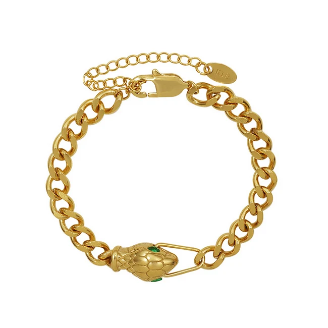 Wholesale 3D snake design stainless steel chain bracelet, Gold/silver
Wholesale 3D snake design stainless steel chain bracelet, Gold/silver