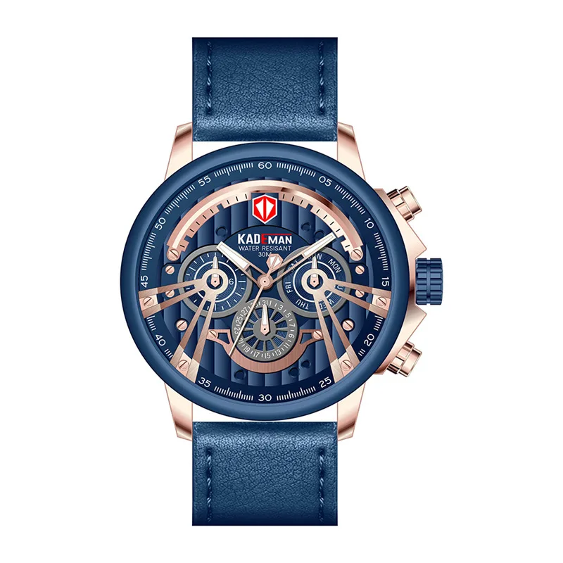 2021 Trendy men's big dial three eye six needle sports anti timing water belt Watch
2021 Trendy men's big dial three eye six needle sports anti timing water belt Watch