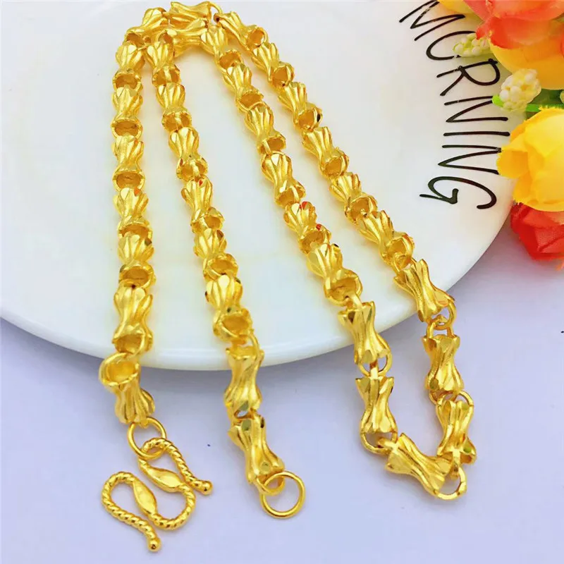 Fashion Luxury Men's Necklace 14K Gold Jewelry for Wedding Engagement Anniversary Yellow Gold Bone Bamboo Chain Necklace Gifts
Fashion Luxury Men's Necklace 14K Gold Jewelry for Wedding Engagement Anniversary Yellow Gold Bone Bamboo Chain Necklace Gifts