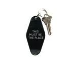 Plastic Acrylic Motel Hotel Room Key Tag With Key Custom Blank Logo