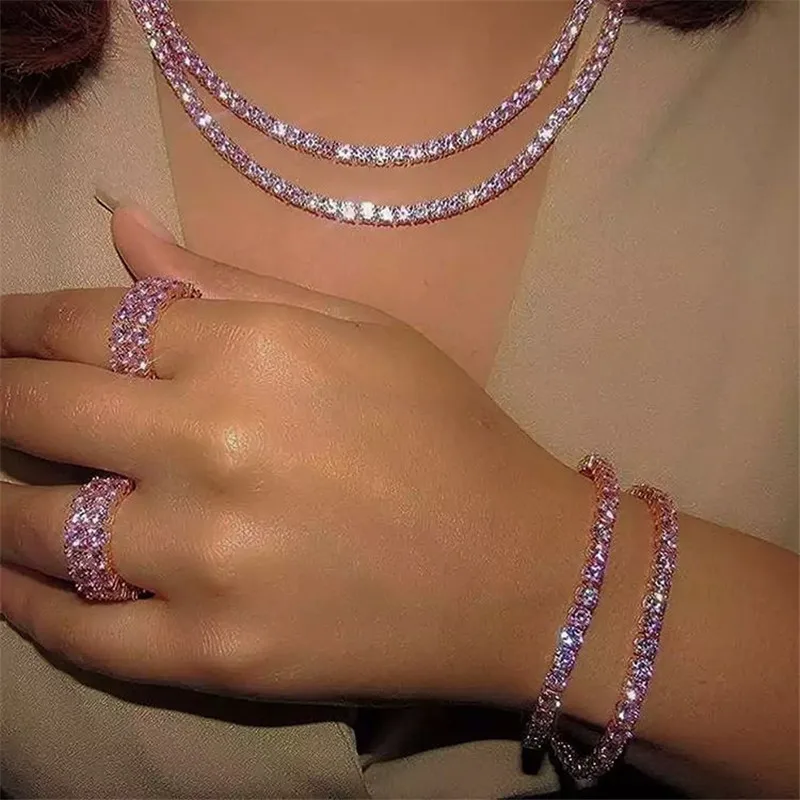 Bling Bling Full Diamond Chain Necklace Three Colors Double Layer Crystal Rhinestone Necklace, As picture
Bling Bling Full Diamond Chain Necklace Three Colors Double Layer Crystal Rhinestone Necklace, As picture