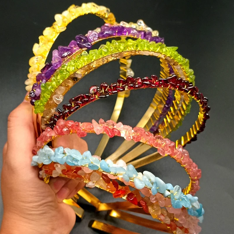 Hot Sale Handmade Natural Crystal Stone Crown Hair Band Bride Hair Accessories Festival Gift
Hot Sale Handmade Natural Crystal Stone Crown Hair Band Bride Hair Accessories Festival Gift