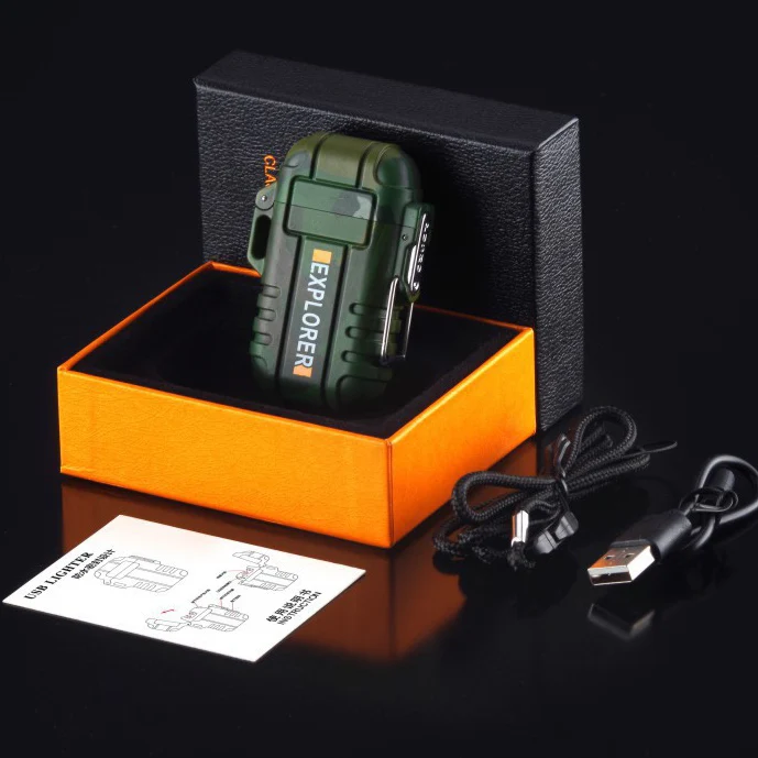Outdoor Waterproof Double Electric Arc Flameless Rechargeable Smoking USB Cigarette Lighter, 5 colors available
Outdoor Waterproof Double Electric Arc Flameless Rechargeable Smoking USB Cigarette Lighter, 5 colors available