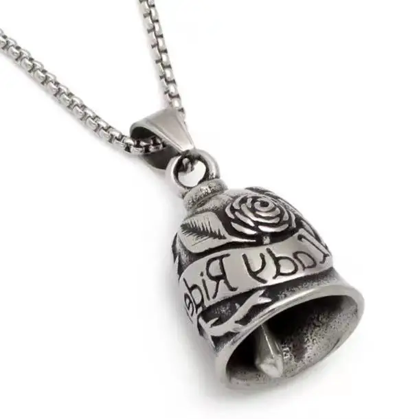 Cross border European and American neckwear stainless steel punk gun color rose letter women's Knight Motorcycle bell Pendant
Cross border European and American neckwear stainless steel punk gun color rose letter women's Knight Motorcycle bell Pendant