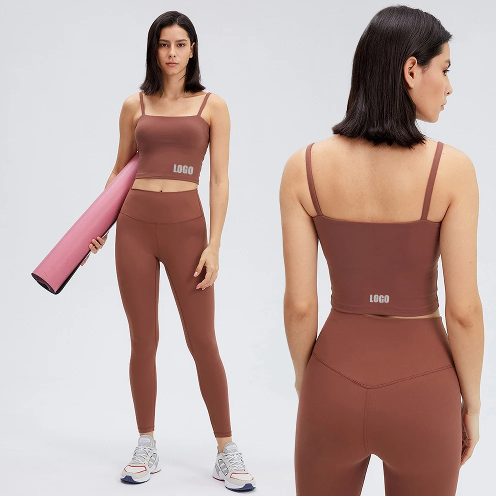 Summer wholesales new style spaghetti straps half-wear crop top yoga tank tops with chest pad sling yoga vest tops
Summer wholesales new style spaghetti straps half-wear crop top yoga tank tops with chest pad sling yoga vest tops
