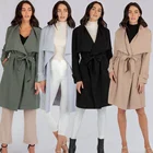 Coat High Quality Luxury Long Women Coat With Belt Classic Casual Trench Coat Windbreaker Jacket Woman