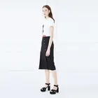 New Fashion Button Design Irregular Maxi Skirt Long For Women