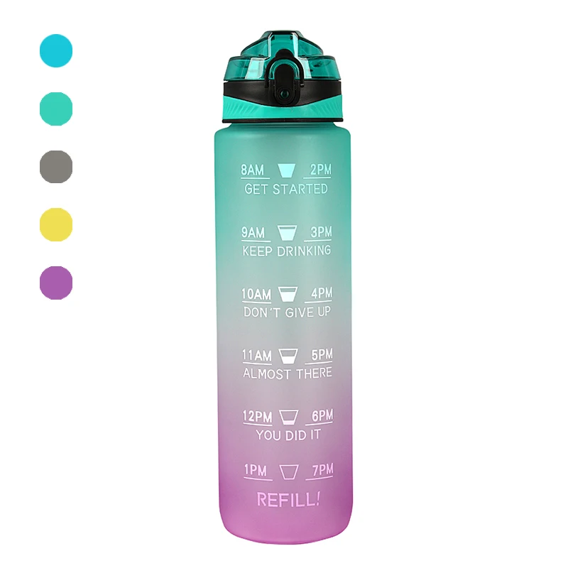 Hot sale 32oz BPA FREE Gym sport Gradients Colors Outdoor motivational Tritan plastic gallon water bottle, Customized color
Hot sale 32oz BPA FREE Gym sport Gradients Colors Outdoor motivational Tritan plastic gallon water bottle, Customized color