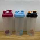BPA free plastic protein powder shakers water bottles leak proof customize logo protein shake