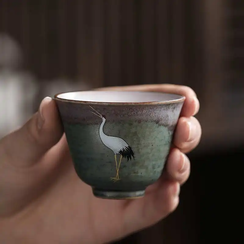 rui he Chengxiang crane Cup Handmade coarse pottery kiln baked vintage tea cup personal Master Cup fragrance-smelling
rui he Chengxiang crane Cup Handmade coarse pottery kiln baked vintage tea cup personal Master Cup fragrance-smelling