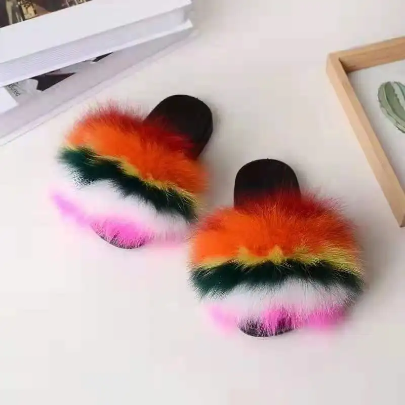Customized multicolor fur slippers fox fur slide sandals big fluffy slides for women and kids indoor outdoor fur slippers, Customized color
Customized multicolor fur slippers fox fur slide sandals big fluffy slides for women and kids indoor outdoor fur slippers, Customized color