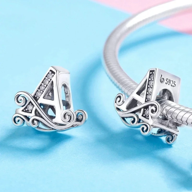925 Sterling Silver Letter New Bow DIY Beads Fit Charms Silver Colour Fashion Bracelet Bead Jewelry Making bracelet for women
925 Sterling Silver Letter New Bow DIY Beads Fit Charms Silver Colour Fashion Bracelet Bead Jewelry Making bracelet for women
