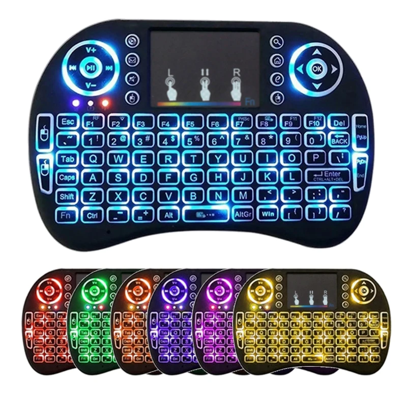 Russian,Hebrew,English Original i8 Mini Keyboard 2.4G Wireless Touchpad with 7 colors backlight air remote 2.4G keyboard
Russian,Hebrew,English Original i8 Mini Keyboard 2.4G Wireless Touchpad with 7 colors backlight air remote 2.4G keyboard