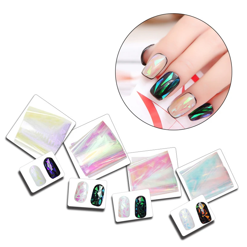Salon Transparent Aurora Glazed Paper Nail Art Transfer Foil Sticker Paper Irregular Symphony DIY Nail Decorations
Salon Transparent Aurora Glazed Paper Nail Art Transfer Foil Sticker Paper Irregular Symphony DIY Nail Decorations